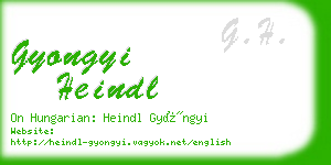 gyongyi heindl business card